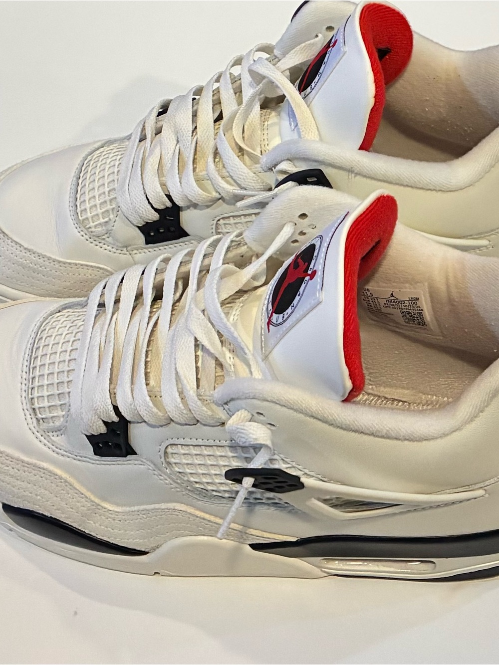 Jordan Men’s White and Red Athletic Basketball Shoes - Picture 1 of 7